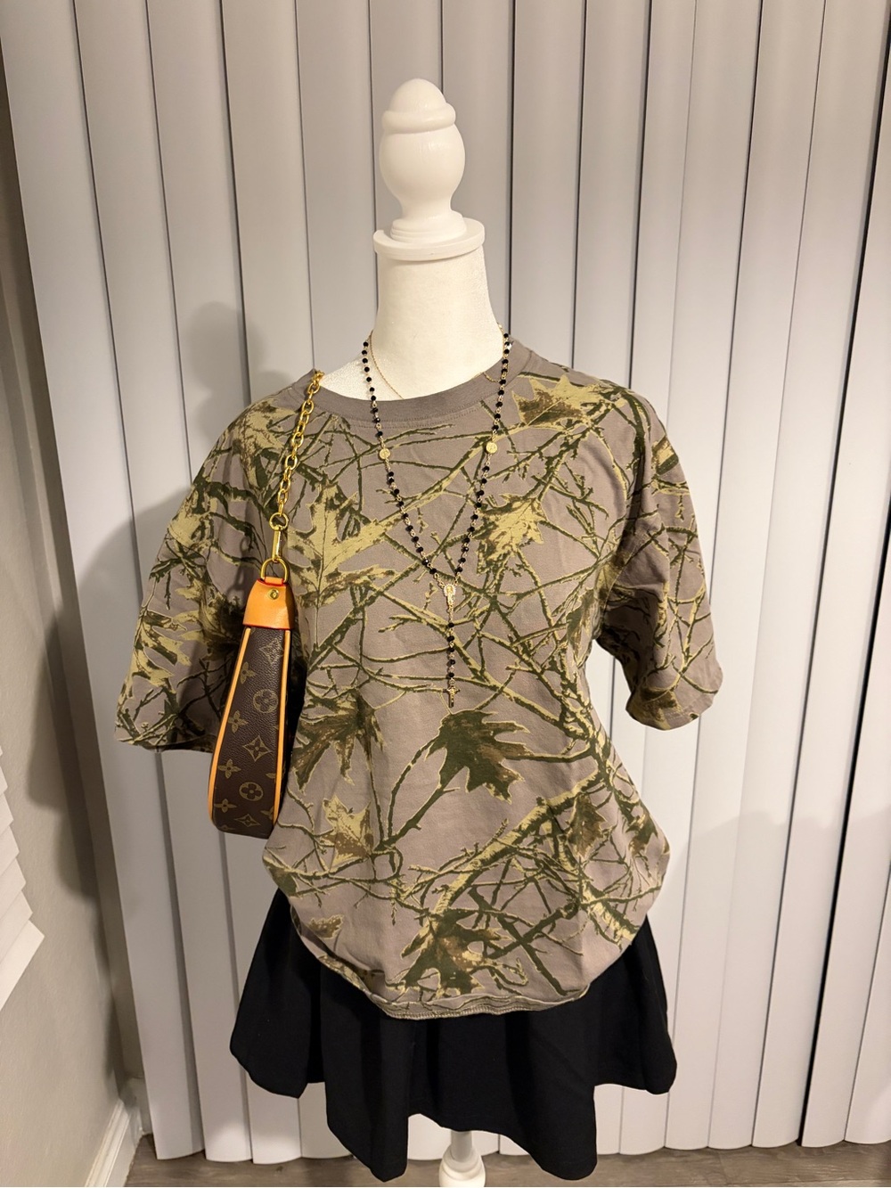Brooklyn Cloth Camouflage Leaf Crewneck - Olive & Taupe